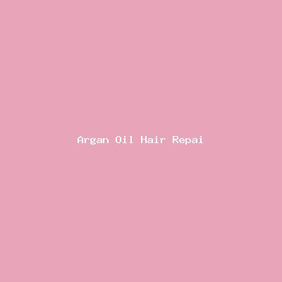 Argan Oil Hair Repair Mask