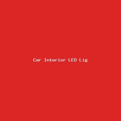 Car Interior LED Light Kit